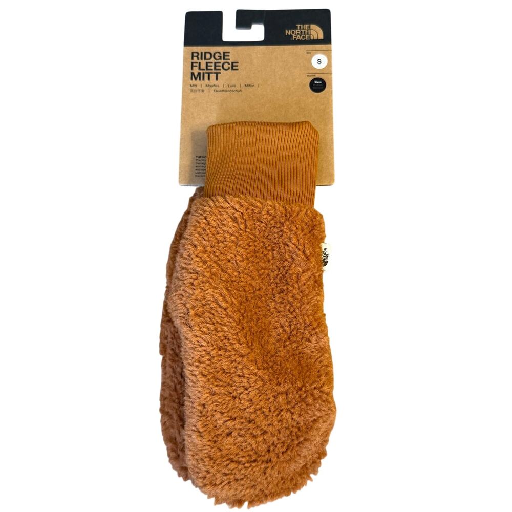 The North Face Mittens Ridge Fleece Mitts Sherpa Pinecone Brown Unisex Small